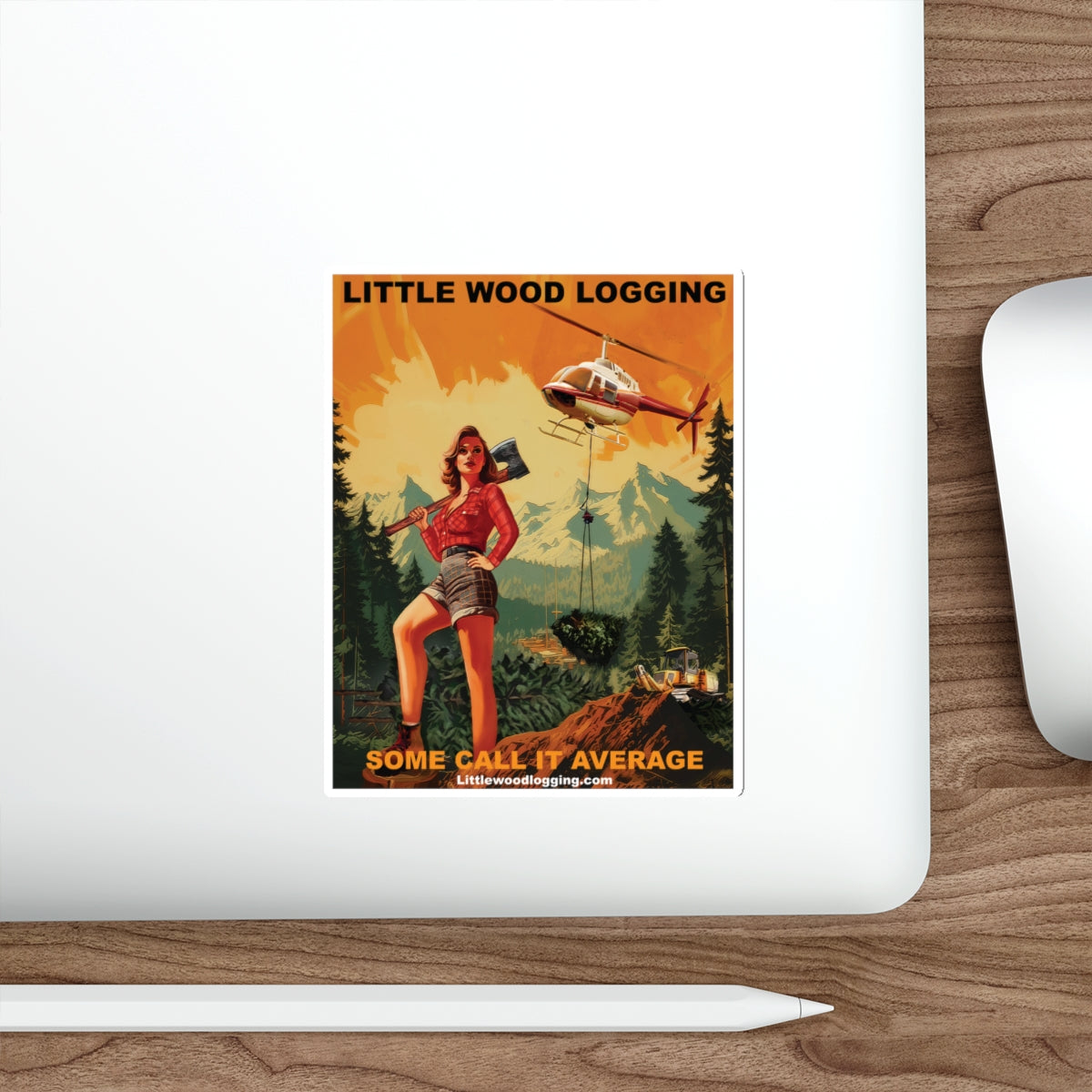 Be Free Sticker. Lady Logger