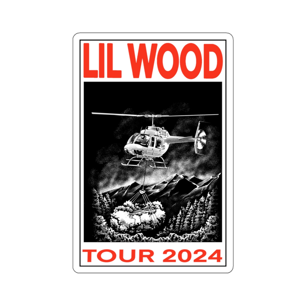 LIL WOOD TOUR STICKERS